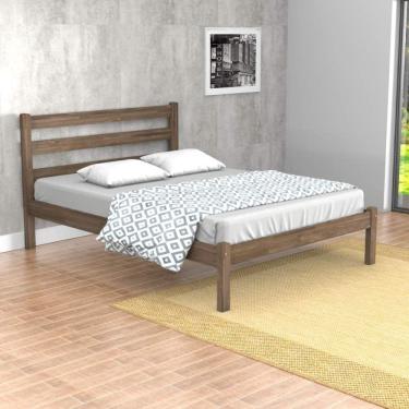 Imagem de Cama Casal Madeira Maciça Rustica Luiza Móveis Meneguetti