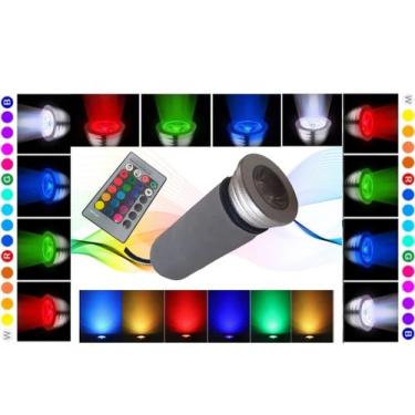 Imagem de Lanterna Cromoterapia Profissional 16 Cores Cabo 3 M - BR VISOR, Cinza