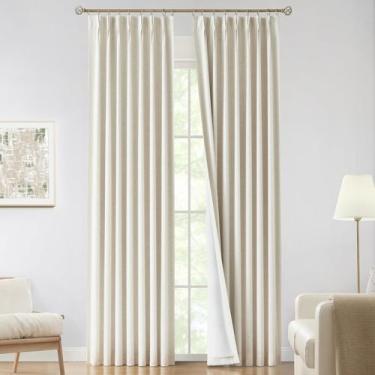 Imagem de Cortinas Vision Home Natural Pinch de linho blackout plissado de 3 m