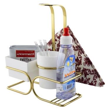 Imagem de Porta Sachês Chá Café Com Suporte Porta Guardanapo Adoçante Pázinha Co