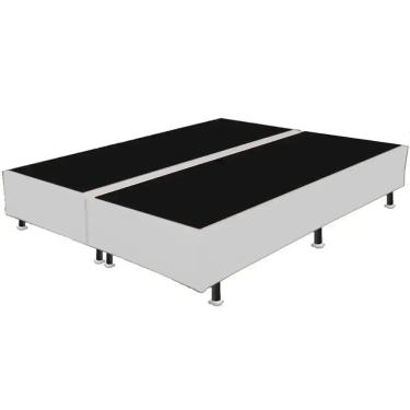 Imagem de Base Box Bipartida King em Corino Universal 37x203x193 Cor Branco