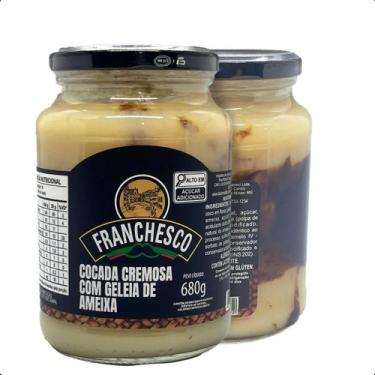 Imagem de Doce de Cocada Cremosa Com Geleia De Ameixa Caseira 680g Franchesco