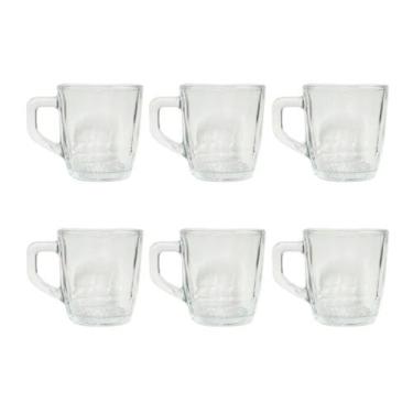 Imagem de Jogo De Xícaras Café De Vidro 90ml Stanley Coffe 6 Peças - Dumiat