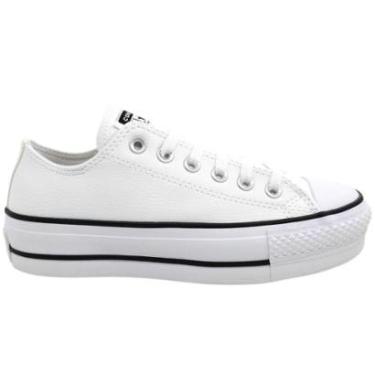 Imagem de Tênis Feminino Casual Dia a Dia Passeio Trabalho Retrô Flatform Street em Couro Converse All Star Ch-Feminino
