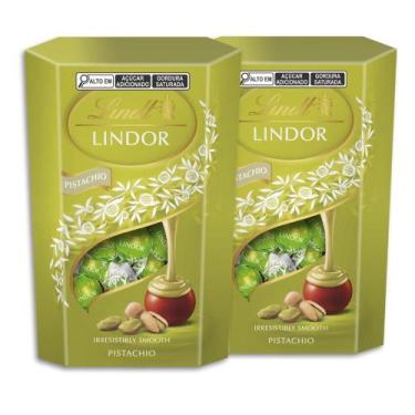 Imagem de Bombom Chocolate Lindt Lindor Pistache Kit 2 caixas de 200g - 11478