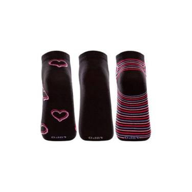 Imagem de Kit/3 Meia Cano Curto Lupo 04535-889 Feminina Sortidas Algodão T. 34/3