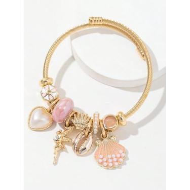 Imagem de Pulseira de praia de verão com contas para mulheres, design de joias de resort de verão, acessórios chiques, ótimo presente para ela