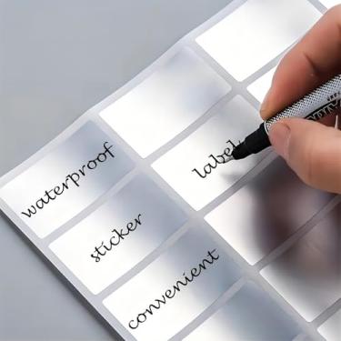 Imagem de 200 peças de adesivos removíveis à prova d'água - Ideal para organizar endereços, escritório e uso doméstico, caixas de armazenamento, movimentos, pastas