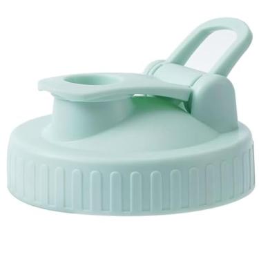 Imagem de Tampa de bico de frasco de vidro de boca larga - 1 peça de tampa de bico de vidro colorido sem vazamento, tampas de vidro com tampa flip top fácil de usar, sem gotejamento, fácil de limpar, adequado