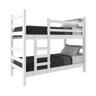 Imagem de Beliche Madeira Maciça - Vira 2 Camas - Com Colchões Inclusos Dubai Mu