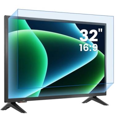 Imagem de F FORITO Protetor de tela de TV antiluz azul 32 polegadas 16: 9, capa de tela de computador fosca antirreflexo compatível com LCD de 32 polegadas, LED, OLED e QLED 4K HDTV
