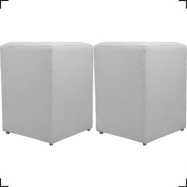 Imagem de Kit 2 Puff Dado Decorativo Para Sala Recepção Penteadeira Material Sintético Cores