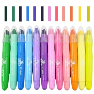 Imagem de Conjunto de giz de cera de gel, design torcível, 6 cores, desenho sem bagunça, estilo de caneta ergonômica (12)