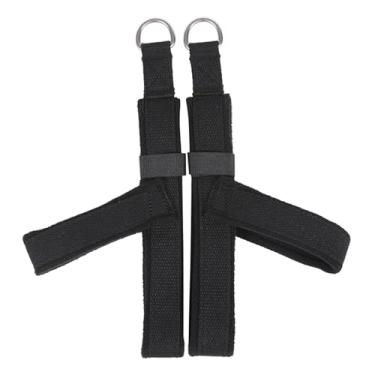 Imagem de harayaa 2 peças de cintas de pilates, cintas de ioga, melhoram a flexibilidade, cintos de fitness, cinta de reformador para academia, exercícios de ginástica, Preto