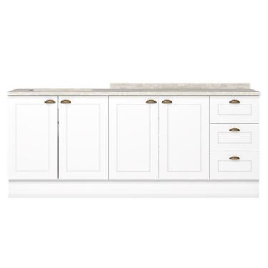 Imagem de Balcao Tampo 120 Cm Balcao Cooktop 80 Cm  Calcare Henn