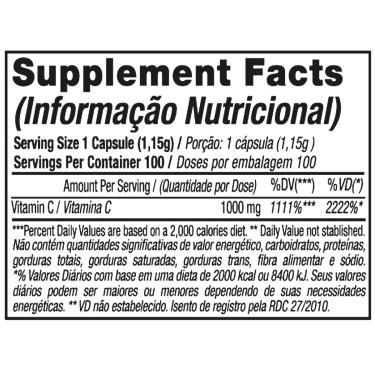 Imagem de VITAMINA C - 100 CÁPSULAS