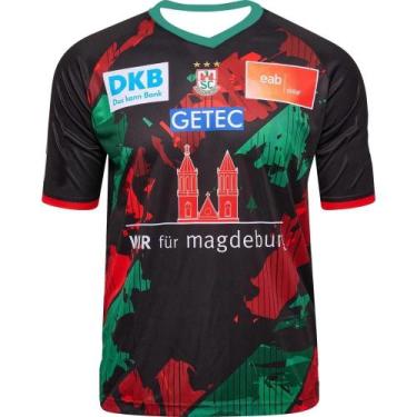 Imagem de Camisa De Handebol Masculina Juvenil SC Magdeburg 2024-25, Roupa Espor