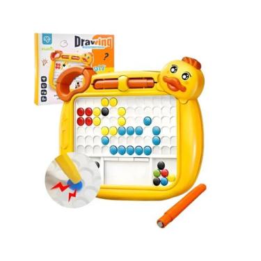 Imagem de Lousa Mágica Caneta Magnética Prancheta Educativo Cartelas Desenho - B