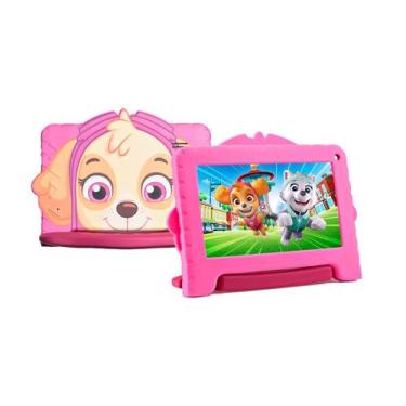 Imagem de Tablet Infantil Patrulha Canina Skye Multilaser 4 RAM 64G, ROSA, 64GB