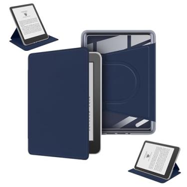 Imagem de GUKSRASO Capa para Kindle Paperwhite 10ª Geração 2018 (6", Modelo: PQ94WIF) – 360° Giratória, Capa Magnética Removível, Suporte Ajustável, Traseira Transparente, Auto Ligar/Desligar