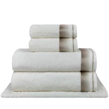 Imagem de ‌Toalhas de Banho – Set de 5 Peças Algodão Absorvente(Branco)