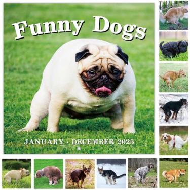 Imagem de Calendário Gag Gifts Coboll 2025 Pooping Dogs White Elephant