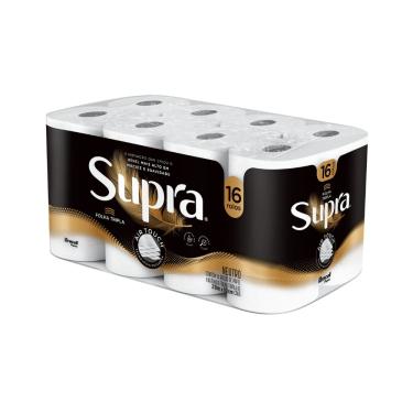Imagem de Papel Higiênico Supra Folha Tripla 16 Rolos