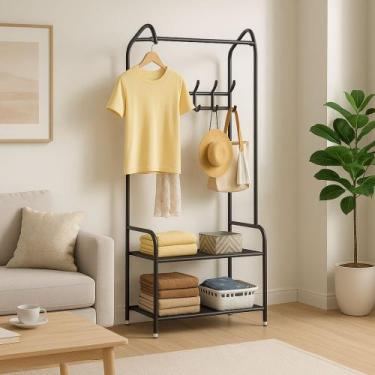 Imagem de Cabideiro Arara De Roupas 170cm Organizador Closet Sapateira - Yeet