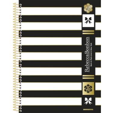 Imagem de Caderno Universitário Animativa, 1 matéria,80 folhas, Capa Dura - Hot Stamping, Rebecca Bonbon, Pacote com 4