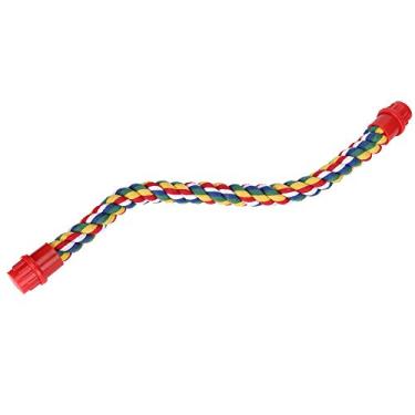 Imagem de Acouto Estrutura de pé para Pássaros Com Corda de Algodão Suspensa Colorida - Brinquedo Versátil para Mastigar e Escalar, Alívio do Estresse e Exercícios - Formas e Materiais, Todos Os Tamanhos de