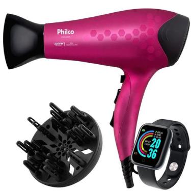 Imagem de Secador De Cabelo Philco Profissional 2200w Ions Ar Quente Frio Stilus