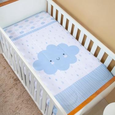 Imagem de Edredom Infantil para Berço Nuvem Azul 145 cm