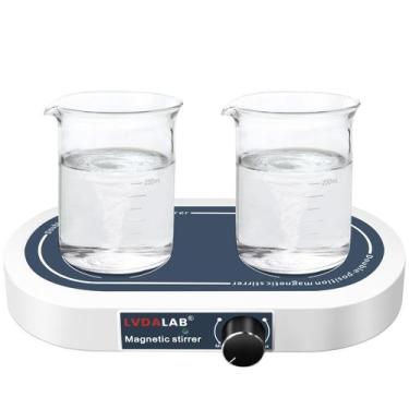 Imagem de Agitador magnético LVDALAB Dual de 2 posições 2x500mL com barras de ag