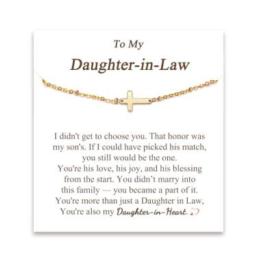 Imagem de Tarsus Pulseira de cruz para mulheres, presentes cristãos para mulheres, presentes religiosos, pulseira de cruz delicada, ajustável, Páscoa, dia das mães, Natal, aniversário, average, Aço inoxidável