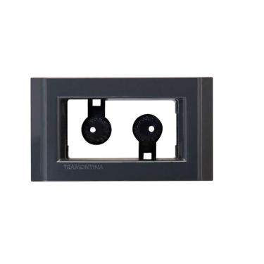 Imagem de Placa Para Móvel 1 Posto Tramontina Liz Grafite 57106/034