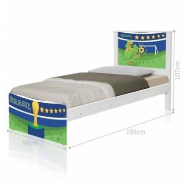 Imagem de Cama Solteiro Adesivada Copa Do Mundo Com Colchão