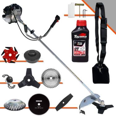 Imagem de Roçadeira Toyama Tbc43-h 1,7hp 43cc 8 Em 1 + Óleo Toyama 2t