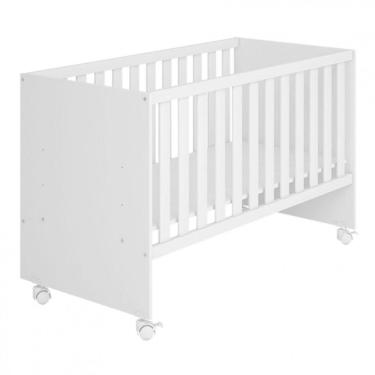 Imagem de Berço Doce Sonho Em Mdf E Mdp Com Rodízio Qmovi Branco