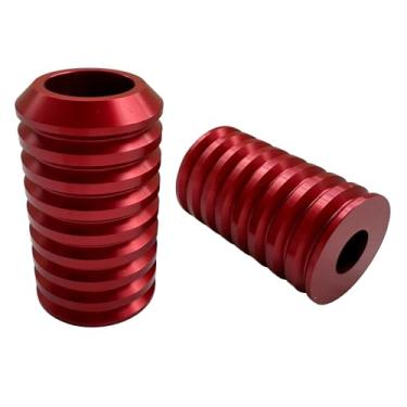 Imagem de Rodas decorativas da barra de colisão dianteira e traseira da motocicleta, controles deslizantes da barra de colisão do motor e capas decorativas da barra de colisão do alforje (vermelho)