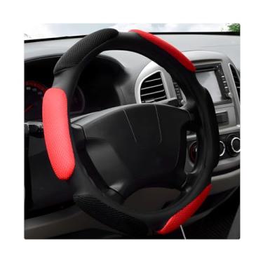 Imagem de NYTKL Capa de volante de carro, protetor de volante antiderrapante de 38 cm, almofada macia, respirável, seda gelada, envoltórios de roda automotivos, aderência confortável para a maioria dos veículos