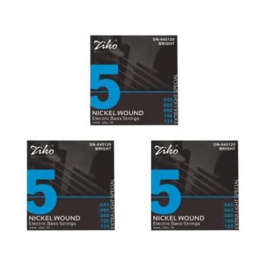 Imagem de Conjunto De Cordas Para Baixo Elétrico 5 10 Peças Aço Carbono Liga Hex