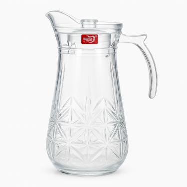 Imagem de Jarra de Vidro com Tampa 1.7 Litros para Suco, Água e Bebidas + Collher Bailarina 30 cm em Aço Inox