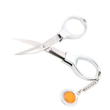 Imagem de Tesoura de bolso portátil, tesouras de chaveiro, manicure de seda para pendurar em casa, decoração pescaria para beleza arte de cabelo e nariz
