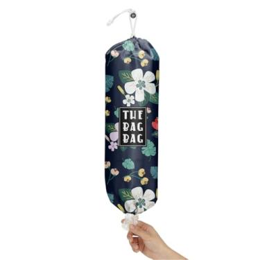 Imagem de IHopes+ Organizador de sacolas plásticas de flores, dispensador reutilizável de sacolas plásticas estilo country para cozinha doméstica, viagem, acampamento, decoração, use 1 pacote, padrão de flores