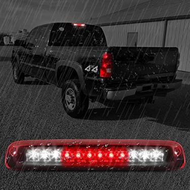 Imagem de Luz de parada de 3ª montagem alta compatível com Chevrolet Silverado GMC Sierra 1999-2006 1500 2500 3500 e HD Classic Third Center Cargo Reverso LED Barra de Luz de Freio LED Traseira (Vermelho)