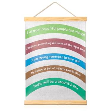 Imagem de Veswocp Pôster de afirmações positivas para todas as idades - arte de parede inspiradora de saúde mental para sala de aula, escritório e decoração de aconselhamento