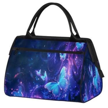 Imagem de Bolsa de viagem dobrável para mulheres, homens, frutas, maçã, leve, esportiva, academia, impermeável, bagagem de mão, para presente de viagem, Cor: 61 cm, 15.2*8.3*11.6 inch, Moderno