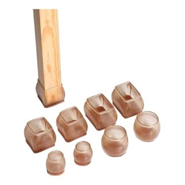 Imagem de Protetores De Silicone E Feltro Para Pernas De Cadeiras E Mesas – ProteçãO Completa(8,Quadrado-GRANDE-40MM)