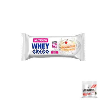Imagem de Kit Whey Grego Bar Bolo de Festa + Creatina Health Labs 300g
