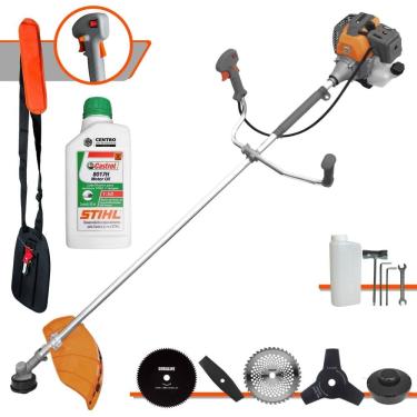 Imagem de Máquina de Cortar Grama Tekna RL520-P À Gasolina 52cc 2HP 10.000rpm Roçadeira Lateral Multifuncional Com 5 Opções de Cortes + ÓLEO STIHL 2T